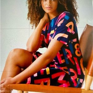 Soma Cool Nights Multi-colored modern nightshirt. Size S. NWOT